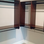 Full walk-in closets, with shelves, built by Moughan Builders.