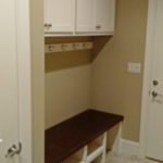 Mudrooms to store you clothes and other accessories, in homes built by Moughan Builders.